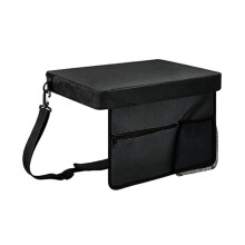 Cuscini Portatili per Sedili da Stadio, Cuscini per Sedili da Esterno per Eventi Sportivi con Maniglia e Tracolla, Colore Nero Oxford.