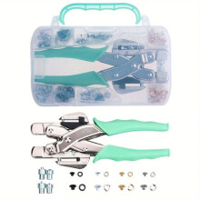 Kit Profesional de Alicates Perforadores de Ojales (3 mm y 5 mm), Herramienta Ergonómica para Perforar Agujeros Sin Esfuerzo para Reparaciones de