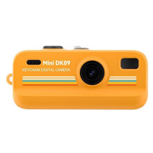 Câmera Digital HD 2K com para Zoom de 16x, CCD Retrô de 32 GB, Portátil, para Vlogs, Chaveiro, Ideal para Estudantes, com Flash, Laranja.