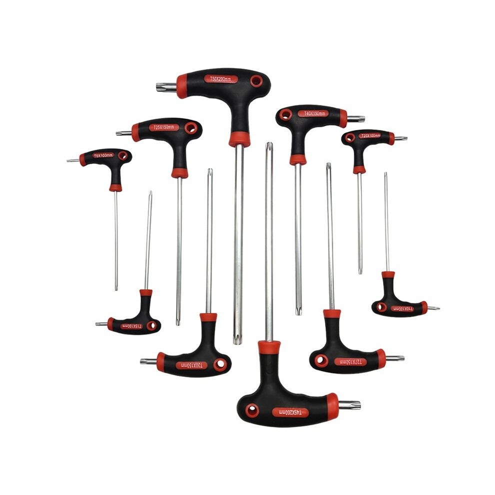 10Pcs T-Handle Hexagon Wrench Universal Allen Key Torx Spanner Screwdriver Nut Driver For Automobile Repair Hand B 4712825684223