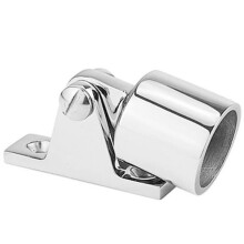 Deck Hinge Mount Bimini Top Tube 1 Inch External Eye End for Boat Stainless Steel Heavy Duty Marine Hardware