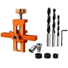 2-in-1 Cabinet Door Installation Jig Rebounder Mounting Positioner 6/8/10mm Drill Guide, Wardrobe Door Panel Punching