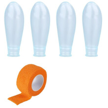 4 Protetores de Dedo Impermeáveis, Capa de Silicone Reutilizável para Os Dedos com Bandagem para Banho e Natação