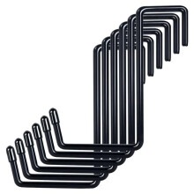 Heavy Duty S-Hooks - No Drilling Required, Large Garage Hooks for Ladder, Bicycle, and Garden Tool Organization