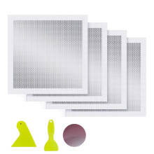 4er-Pack 12x12 Zoll Trockenbau-Reparaturset, Selbstklebendes Netzgewebe mit Aluminiumplatten für Großflächige Wand- und Deckenreparaturen