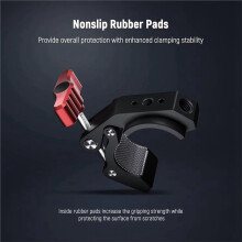 Super Clamp with Cold Shoe & 1/4 3/8 Thread Holes Universal Crab-Shaped Camera Tripod Holder Mount for DSLR Monitor