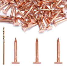 120 Stück Kupfernägel, 1 Zoll, mit 1/16-Zoll-Bohrer, Reine Kupfer-Dachnägel, Spikes, Möbel, Boot für Dachreparaturen
