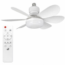 Ventilatore da Soffitto Silenzioso per Casa con Luce LED Notturna 40W e Telecomando