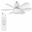 Ventilatore da Soffitto Silenzioso per Casa con Luce LED Notturna 40W e Telecomando 1
