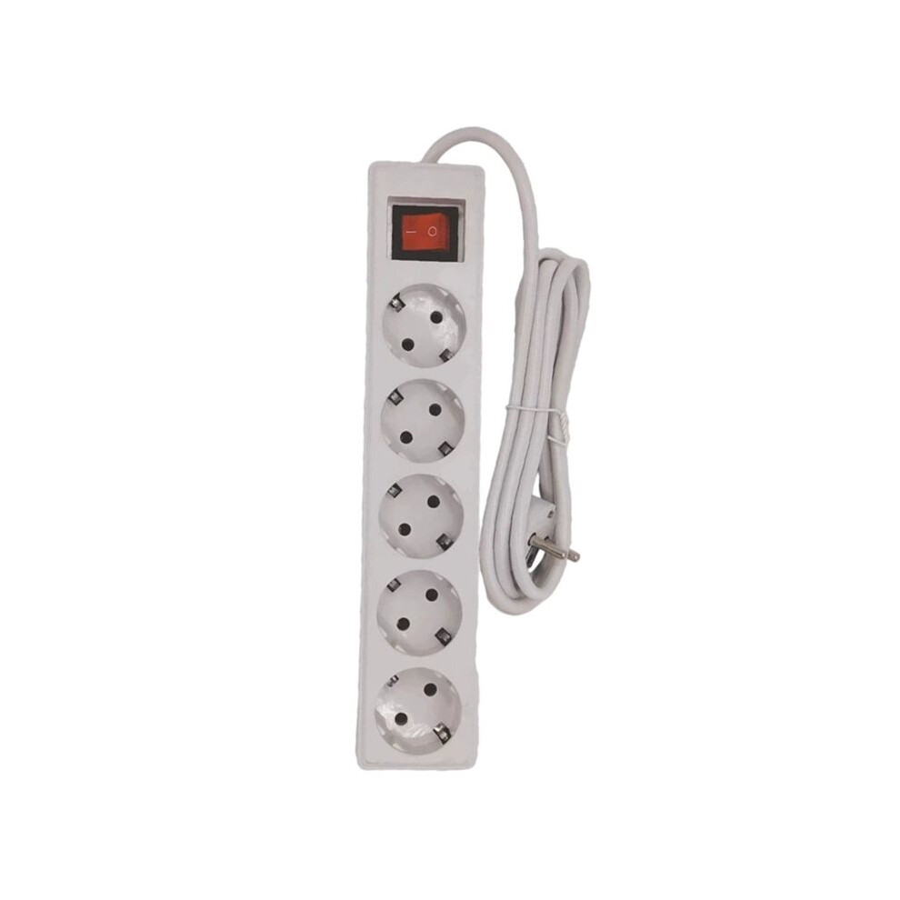 Eu Plug 5 Multiple Sockets Extension Socket Adapter Power Converter 5 Meter Extension Cord 4714134597331