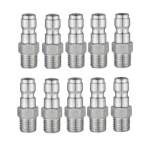 10Pcs Pressure Washer Snow Foam Nozzle Quick Plug Connector 1/4" to Spray-Gun Wand Adapter Disconnect Release Fitting