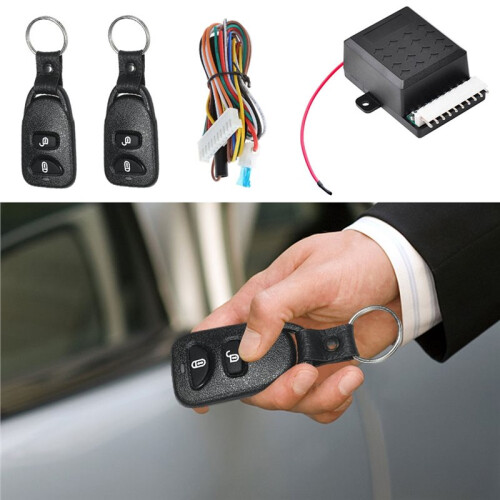 12V Car Door Lock with 2 Remote Control Auto Locking Keyless Entry Kit Universal Car Auto Remote  Lock Kit