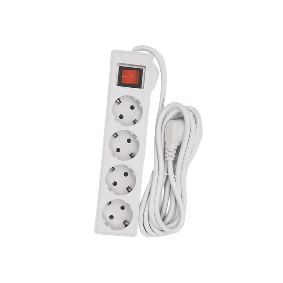 Eu Plug 4 Multiple Sockets Extension Socket Adapter Power Converter 5 Meter Extension Cord 4713129160758
