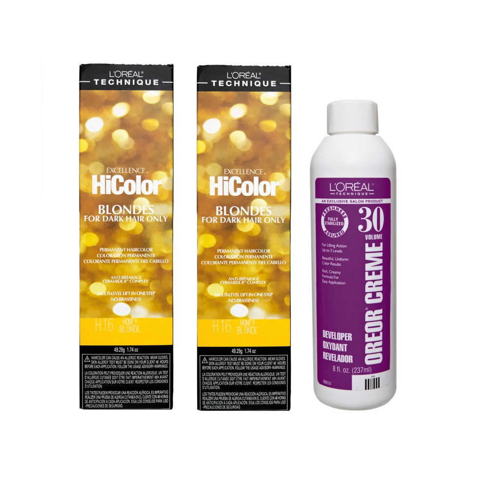 L'oreal Hicolor L'orã©Al Excellence Hicolor Honey Blonde H16 X2 + Developer