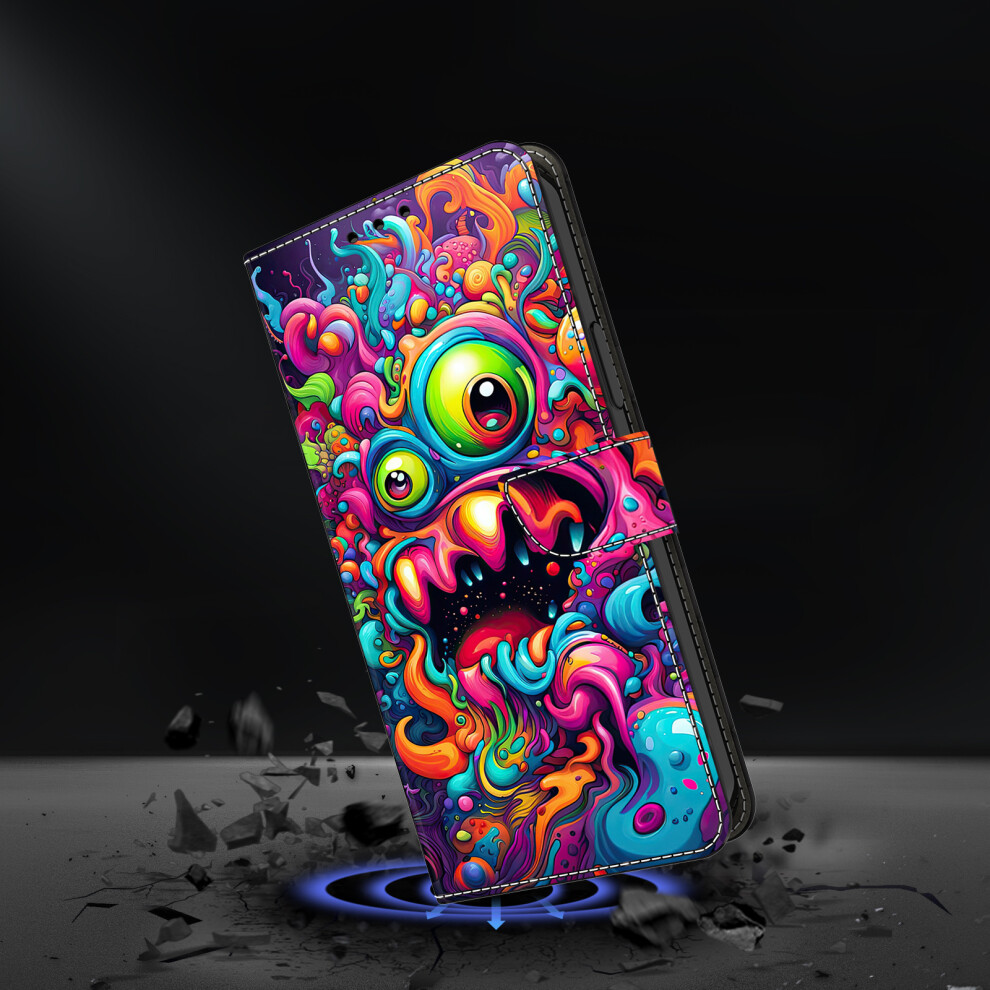 (Graffiti Qilin) For Xiaomi Redmi Note 14 Pro 5G Case Foldable Stand Wallet Pattern Printing Pu Leather Flip Phone Cover 6914296870350