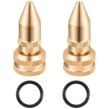Set van 2 Verstelbare Messing Sproeikoppen Ter Vervanging van voor Roundup 181331, Volledig Messing Schroefbare Conische Sproeikop Reparatieset