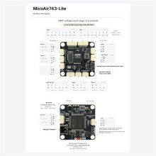 MicoAir743 Lite FPV Stack H743 Flugsteuerung 60A 4in1 ESC PX4 Firmware Drahtlose Konfiguration