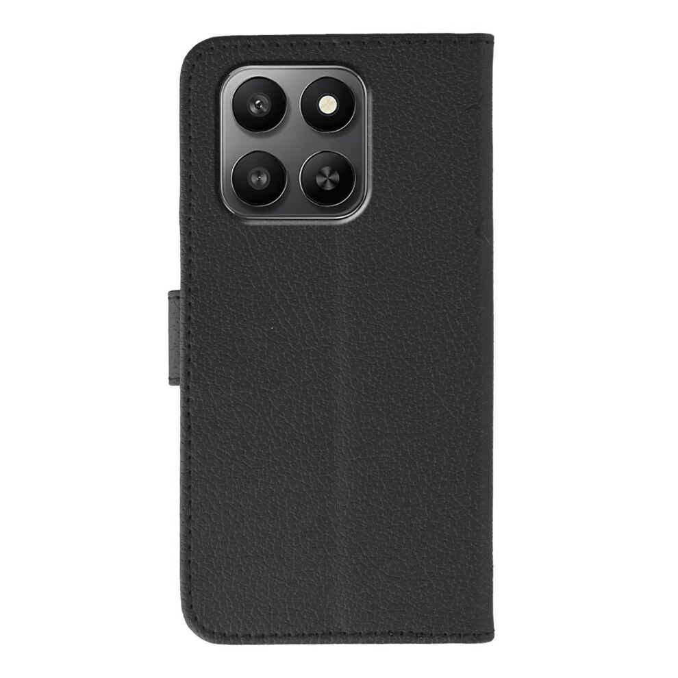 (Black) Leather Case For Honor 400 Smart 5G / 400 Smart / X7d 4G / X7d 5G Feather Imprint Pu Wallet Phone Cover Black 6914298208540