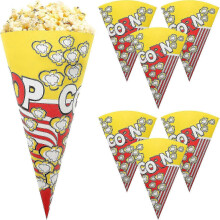 Sachets à popcorn jetables en forme de cône 16*16cm pour bonbons et snacks
