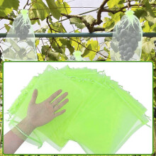 20x30cm 50Pcs Drawstring Garden Mesh Bags Green Insect-Proof Fruit Protection Net 2025