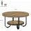 Tribesigns Table d'appoint ronde Tribesigns pour salon, table basse à 2 niveaux (marron) 2