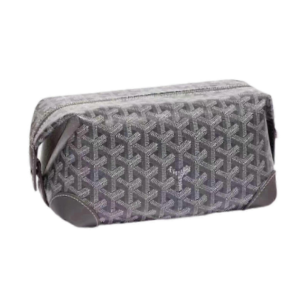 PU Leather Waterproof Toiletry Organizer Travel Makeup Bag for Men Women Hotel Bathroom