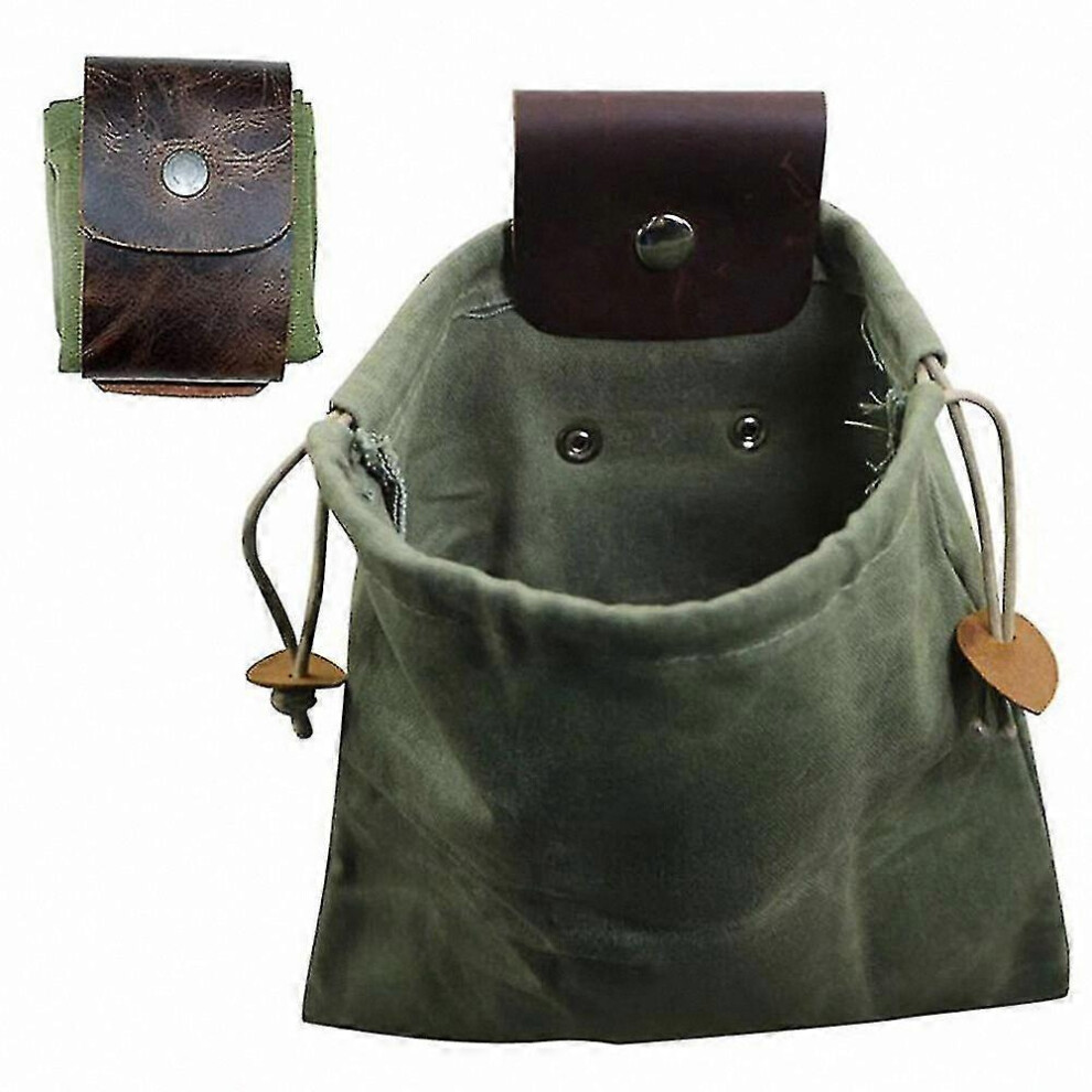 Garden Harvest Bag, Canvas Foraging Pouch, Fruit Picking Bag, Green 3099421338004