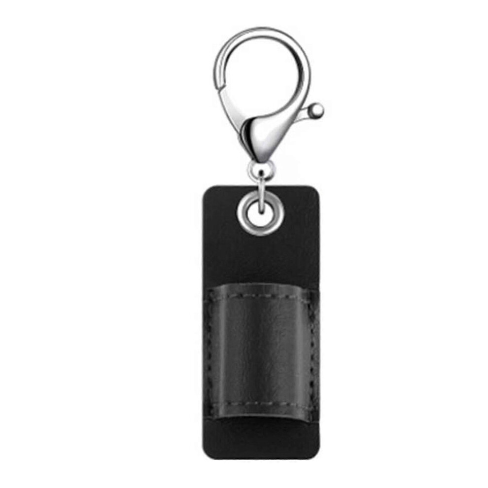 Black2Pcs Lipstick Keychain Bag Cosmetic Pouch Keychain Lipstick Sleeve Holder
