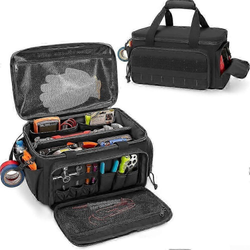 2025 Portable Empty Tool Box Organizer Storage 14 Inch Tool Bag for Men NonSlip Base