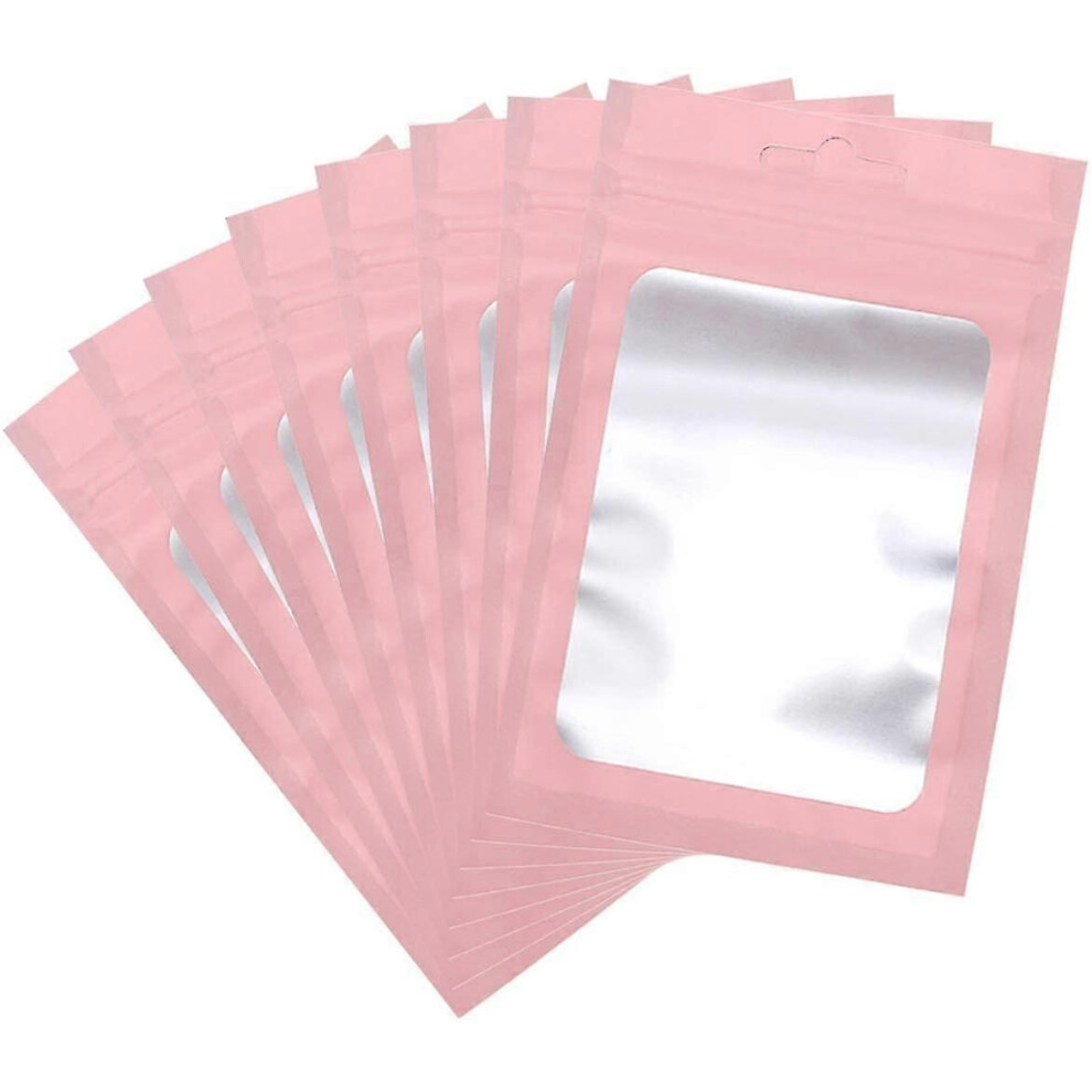 100 Resealable Foil Mylar Ziplock Bags With Clear Window, 3.5X6.2 Inch, 100 Pack 3099421338035