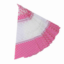Lot de 50 sachets à friandises transparents en forme de cône (17 x 30 cm) avec attaches dorées