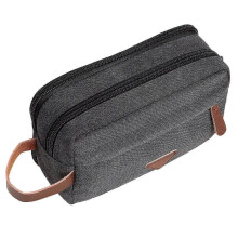 Neceser de viaje para hombre con doble compartimento organizador para afeitado.
