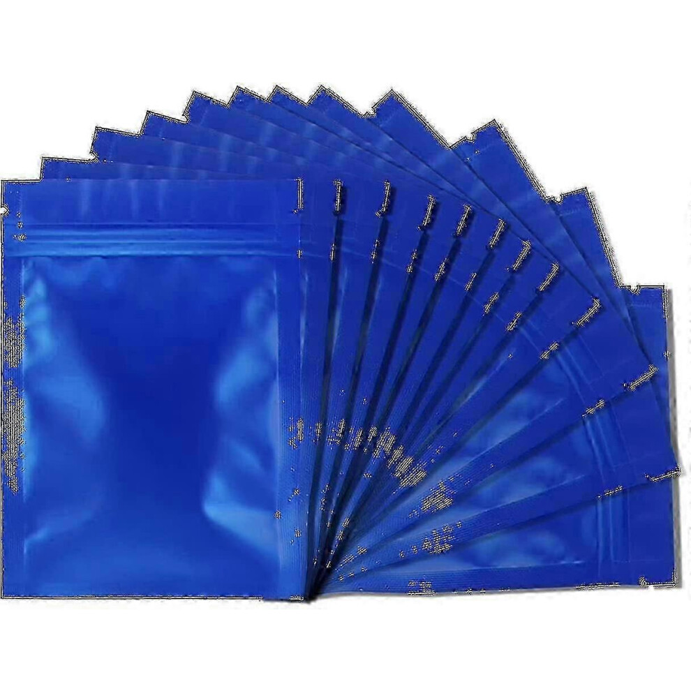 100 Blue Smell-Proof Resealable Mylar Bags - 200Pcs 3X4 Inches 4276427337586