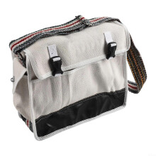 Bolsa de herramientas para electricistas de alta resistencia con amplio compartimento principal y correa ajustable.