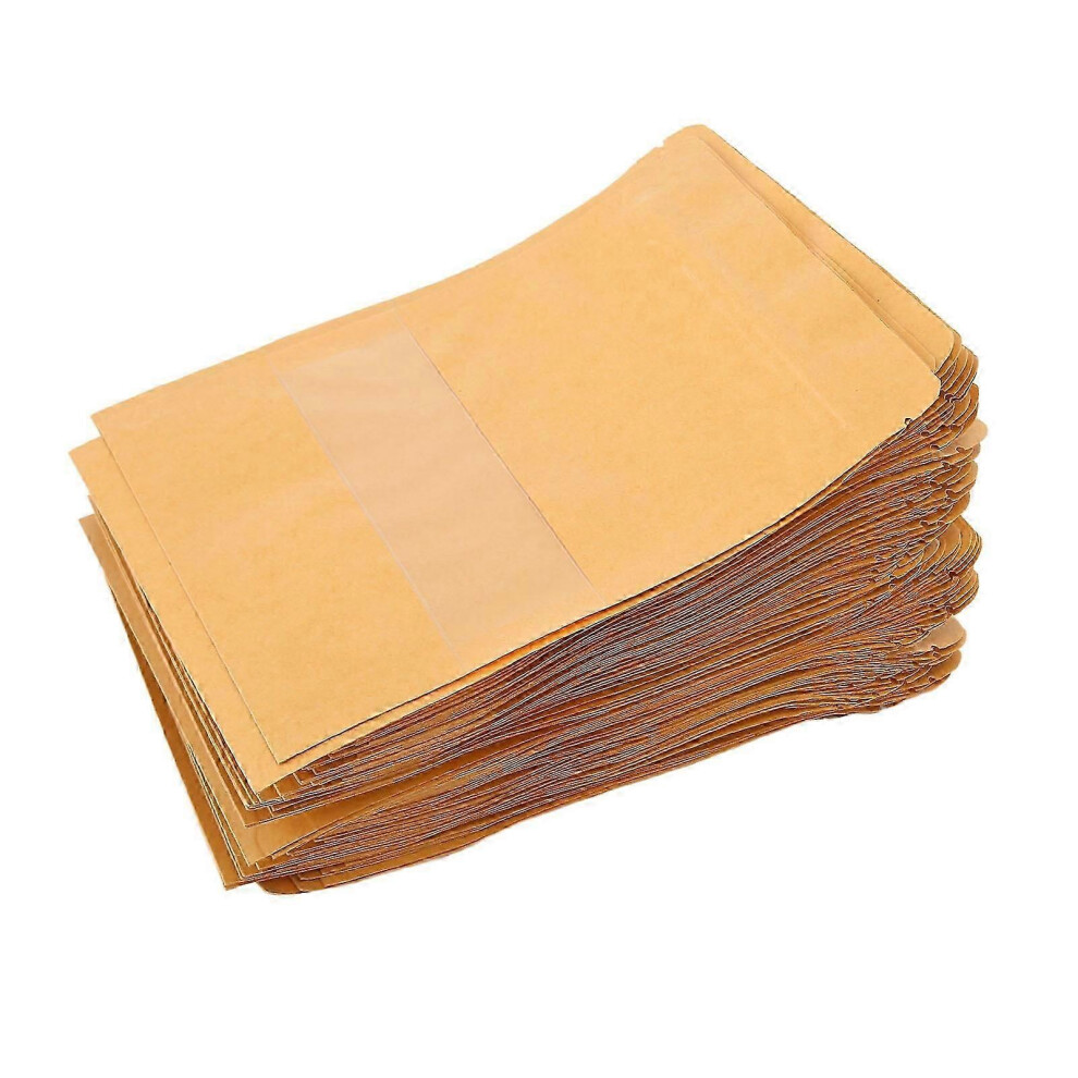 100 Kraft Paper Stand-Up Pouches 5.5X7.9in With Resealable Zipper 8344555349811
