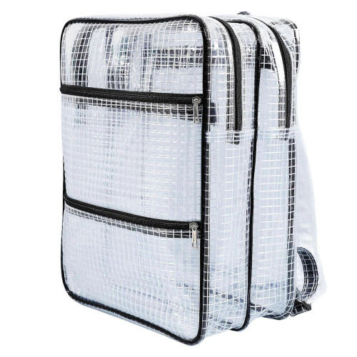 17.7" Clear Anti-Static Engineer Backpack, Waterproof & Transparent Tool Bag