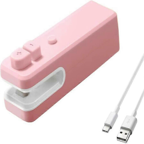 Household Mini Snack Plastic Bag Sealer (Pink) 1pc