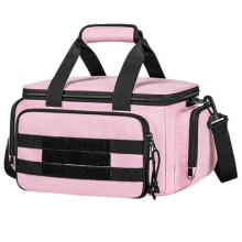 Bolsa de herramientas rosa de nailon para mujer - Organizador multifuncional con base antideslizante