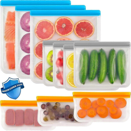 Sacs de conservation alimentaire réutilisables sans BPA, lot de 10