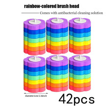 New-Style Wall-Mounted and Standing Dual-Use Disposable Toilet Brush Set Clean and Hygienic Without Dirtying Your Hands Rainbow Color42Pcs