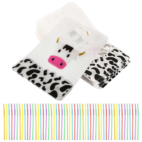 50 Sets Assorted Color Straw Bags for Adults