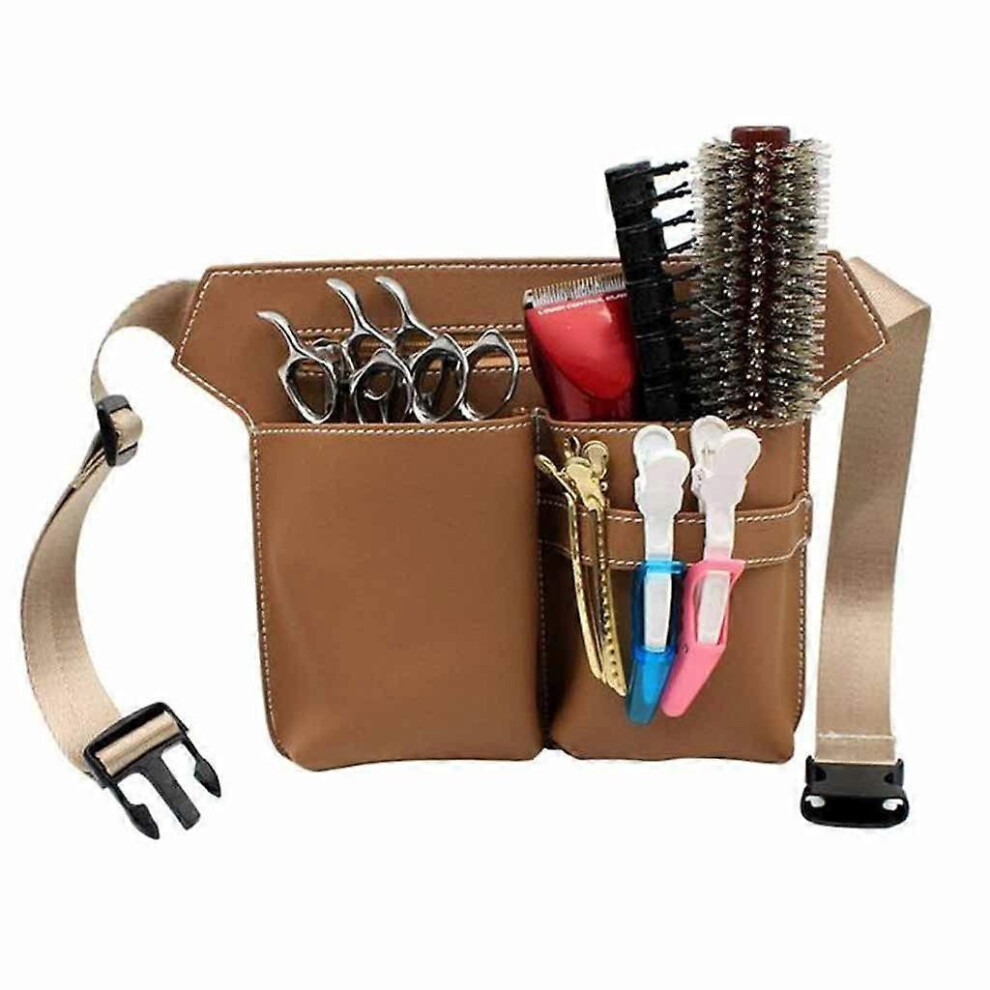 Barber Scissors Bag Pu Leather Waist Tool Pouch For Salon Stylists With Organized Storage 4798103375410