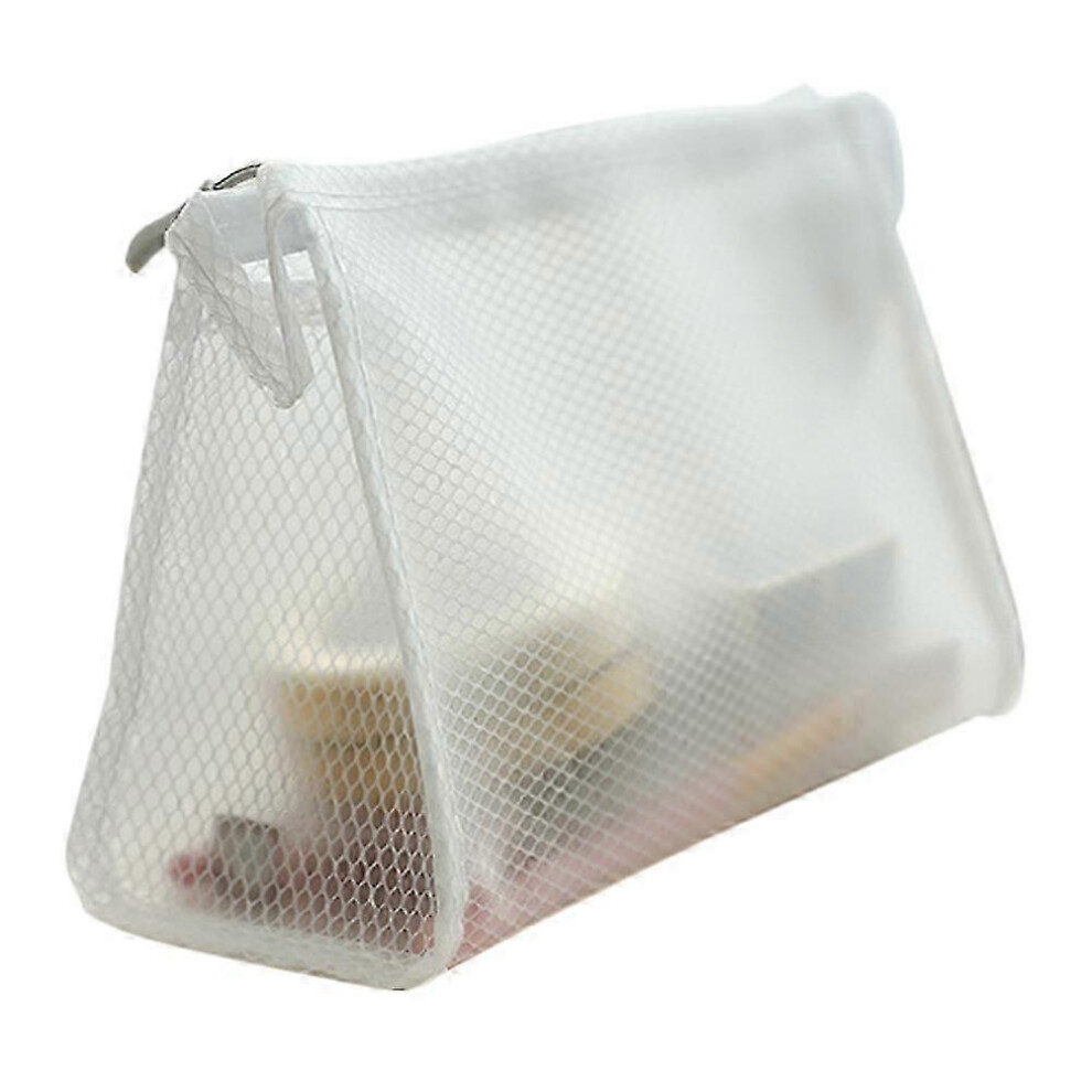1Pcs Eva Transparent Waterproof Zipper Cosmetic Pouch Makeup Mesh Storage Bag