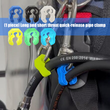 Glowing Scubas Diving Pipe Clamps Holder Suitable for Hose Attachments Secure Grip Blue