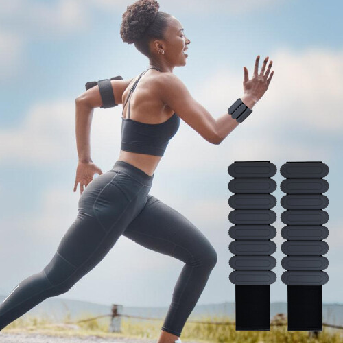 1Pair Light Weight Adjustable Ankle Wrist Band Strength Training Bracelets Blue 2