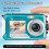 Waterproof Camera 4K 64MP Dual Screen 16FT 32GB MicroSD (Blue) 6