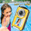 Waterproof Camera 4K 64MP Dual Screen 16FT 32GB MicroSD (Yellow) 2