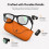 MT5 Ultra AI Smart Glasses 2000mAh Leather Charging Case (Orange) 6