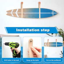 Suporte de Parede para Prancha de Snowboard, Surf e Wakeboard (4 Peças)
