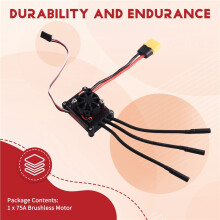 RC 75A Brushless ESC Electronic Speed Controller for 540/3650/3670 Brushless Motor Model Car/Boat with XT60 Power Plug